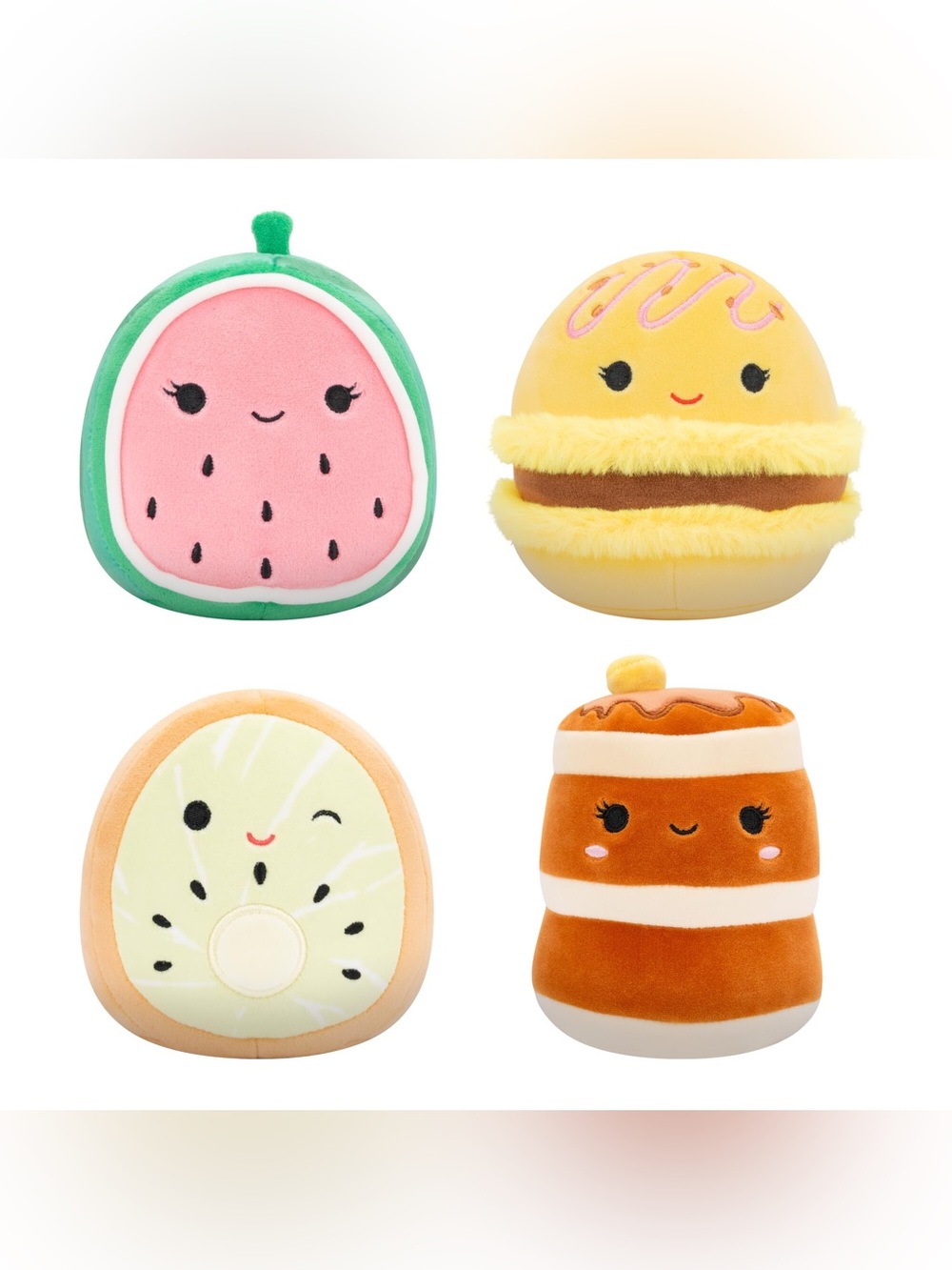 NWT✨ 4 Pack Original Squishmallows Soft Plush 5 Inch Food Set New with Tags Lot